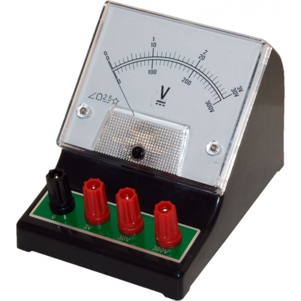 Analógový voltmeter. školský DCV-1 3V-30V-300V DC