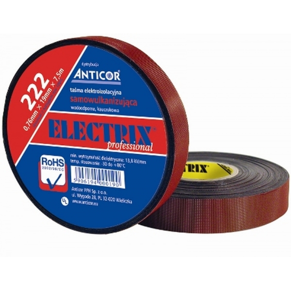 Samozlepovacia páska ELECTRIX 222 PIB 19mm * 3,5m BK čierna