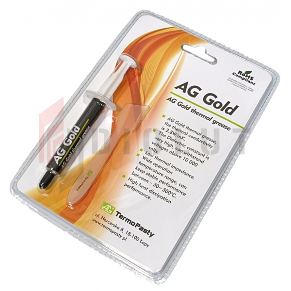 Tepelne vodivá pasta AG Gold> 2,8W / mk 3g + plavák